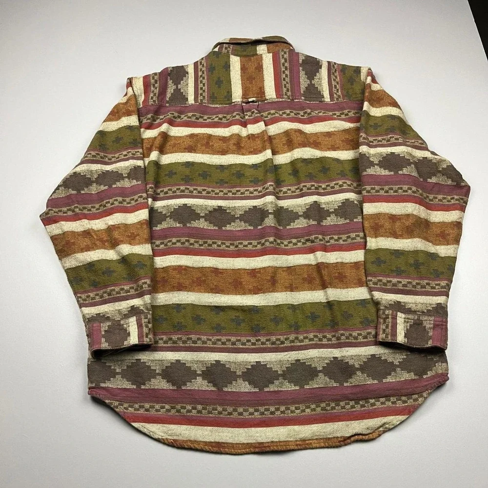 VTG The Territory Ahead Button Down Mens XXL Multi Southwestern Flannel Shirt